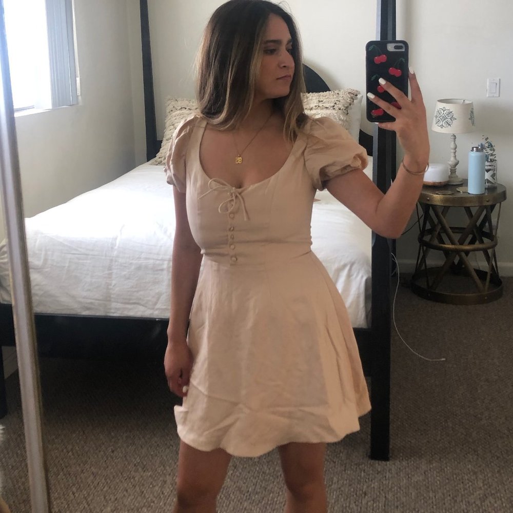 LPA Puff Sleeve Mini Dress